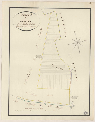 CROSNE. - Section A : Uzelles (les), 2e feuille. 