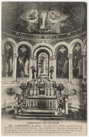 LONGPONT-SUR-ORGE. - Basilique. Chapelle de la Vierge Notre-Dame-de-Bonne-Garde. Seine-et-Oise artistique. 