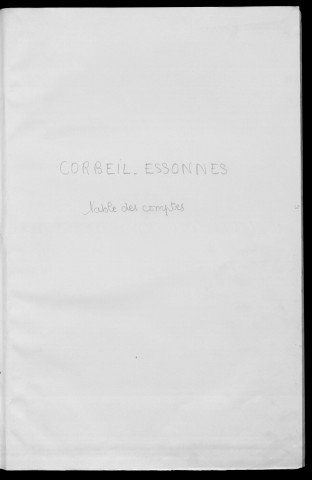 CORBEIL-ESSONNES. - Tableau des augmentations et diminutions et répertoire alphabétique des propriétés non bâties [cadastre rénové en 1968]. 