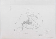 MOLIERES, plans minutes de conservation : tableau d'assemblage,1937, Ech. 1/10000 ; plans des sections A, B, D, E, F, H1, 1937, Ech. 1/2500, sections G, H2, 1937, Ech. 1/1250, sections X, Y, Z, 1959, Ech. 1/2000, sections AA, AB, AC, 2000, Ech. 1/1000. Polyester. N et B. Dim. 105 x 80 cm [15 plans]. 