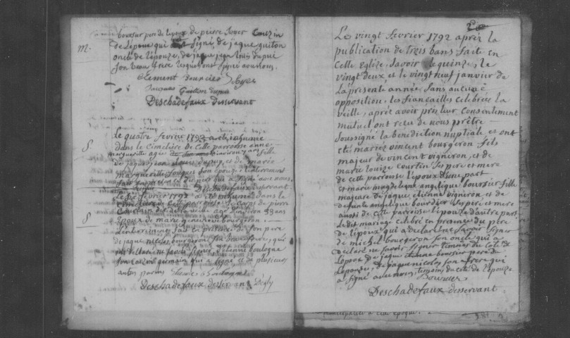 EGLY. Naissances, mariages, décès : registre d'état civil (1792-an IX). [mariages (an VII et les six premiers mois de l'an VIII), voir 4E65-66]. 