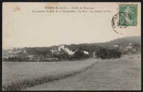 Bures-sur-Yvette.- Vallée de Chevreuse. Lotissement du parc de la Hacquinière, le parc, le chemin de fer (31 août 1908). 