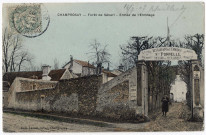 DRAVEIL. - Champrosay. Forêt de Sénart. Entrée de l'Ermitage. Lenoir (1907), 5 c, ad., coloriée. 