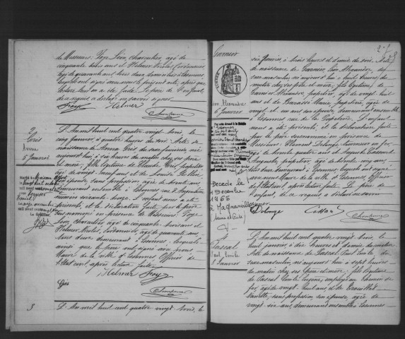 ESSONNES. Naissances : registre d'état civil.