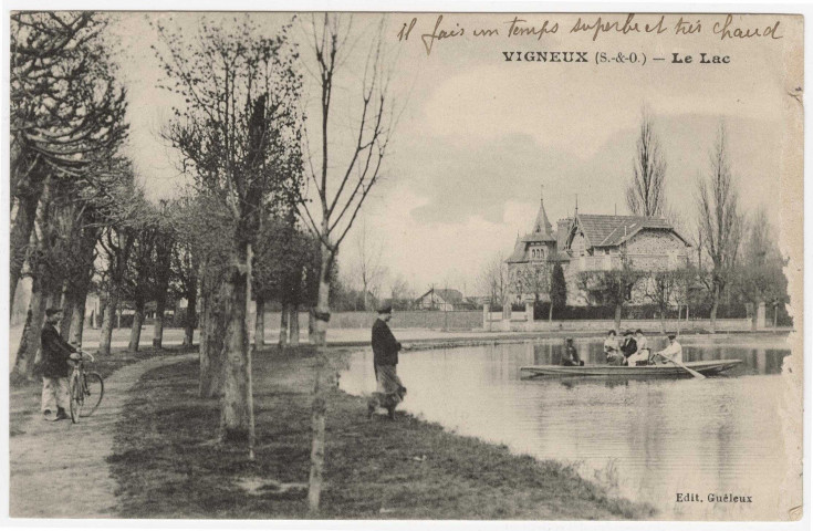 VIGNEUX-SUR-SEINE. - Le lac [Editeur Guéleux, 1925]. 