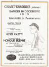 Une veillée en chansons avec Gaston FRECHE, Michel VALETTE, Monique BRIENNE, Jean PELLEGEAY.