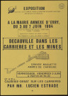 EVRY. - Exposition : Decauville dans les carrières et les mines, Mairie annexe d'Evry, 3 juin-7 juin 1994. 