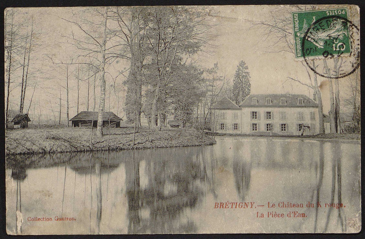 Brétigny-sur-Orge.- Le château du K Rouge La pièce d'eau. 