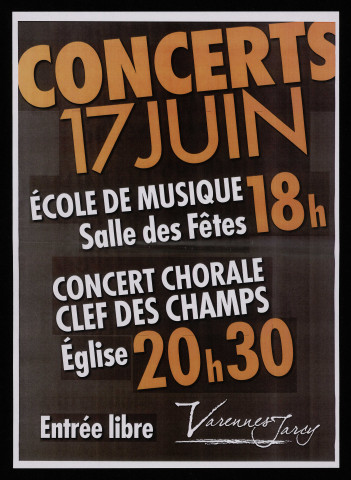 VARENNES-JARCY.- Concerts, Salle des fêtes - Eglise, 17 juin 2011. 
