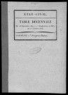 ANGERVILLIERS. Tables décennales (1802-1902). 