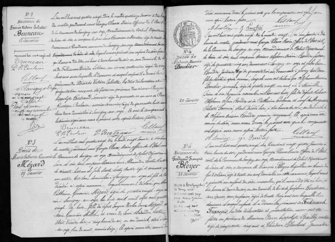 SAVIGNY-SUR-ORGE. Naissances, mariages, décès : registre d'état civil (1890-1896). 