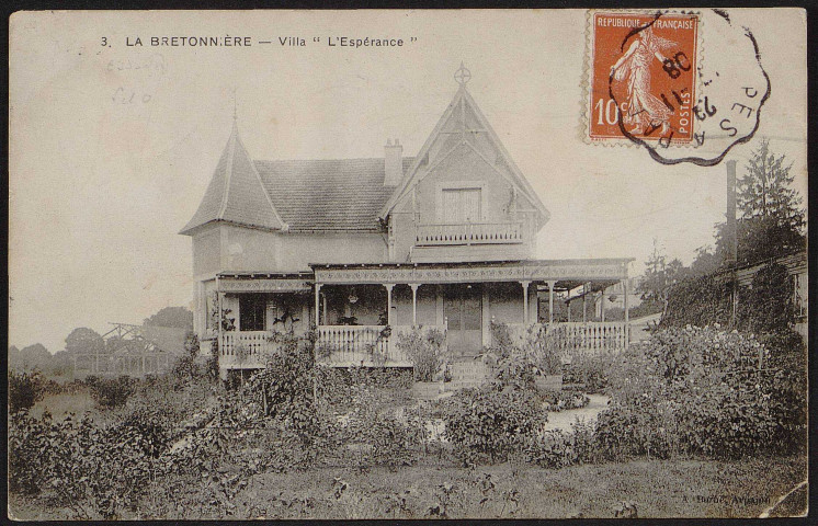 NORVILLE (LA).- Villa l'Espérance (17 novembre 1908).