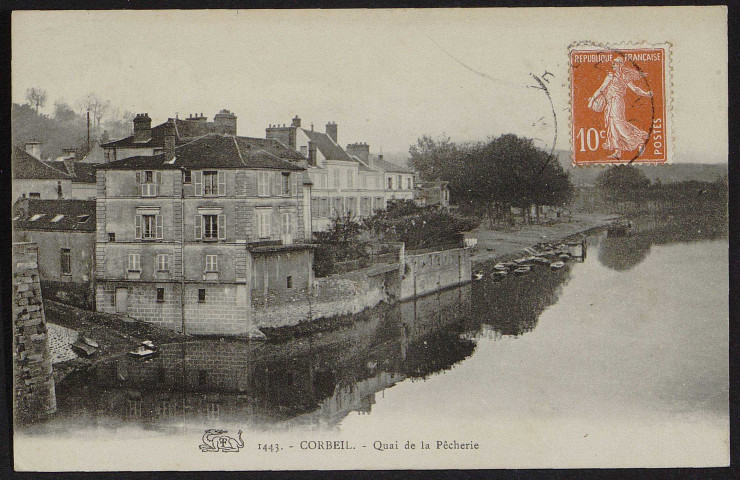 Corbeil-Essonnes.- Quai de la Pêcherie (27 novembre 1909). 