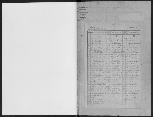 MORIGNY-CHAMPIGNY. - Etat de sections [cadastre rénové en 1954]. 