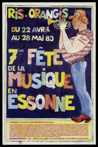 RIS-ORANGIS. - 7ème fête de la musique en Essonne, 22 avril-28 mai 1983. 