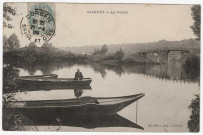 SAINTRY-SUR-SEINE. - La Fouille sur la Seine [Editeur Mardelet, 1906, timbre à 5 centimes]. 
