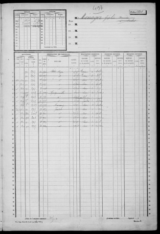 ETAMPES. - Matrice des propriétés non bâties : folios 1801 à 2400 [cadastre rénové en 1970]. 