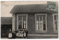 AUVERNAUX. - L'école, Bouvard, 1919, 19 lignes, 15 c, ad. 