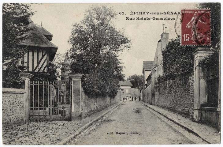 EPINAY-SOUS-SENART. - Rue Sainte-Geneviève. Hapart, 11 lignes, 15 c. 