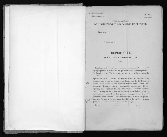 Conservation des hypothèques de CORBEIL. - Répertoire des formalités hypothécaires, volume n° 667 : A-Z (registre ouvert vers 1948). 