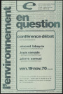 CORBEIL-ESSONNES. - L'environnement en question : conférence-débat, Centre culturel Pablo Néruda, 19 novembre 1976.