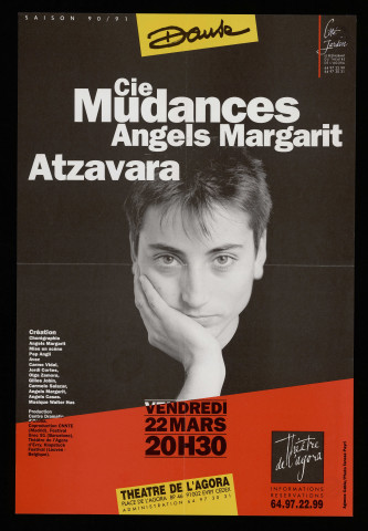 EVRY.- Danse : Compagnie Mudances, Angels Margarit Atzavara, Théâtre de l'Agora, [22 mars 1991]. 