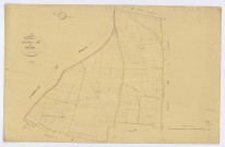 FONTAINE-LA-RIVIERE. - Section B - Village (le), 2, ech. 1/1250, coul., aquarelle, papier, 67x102 (1831). 
