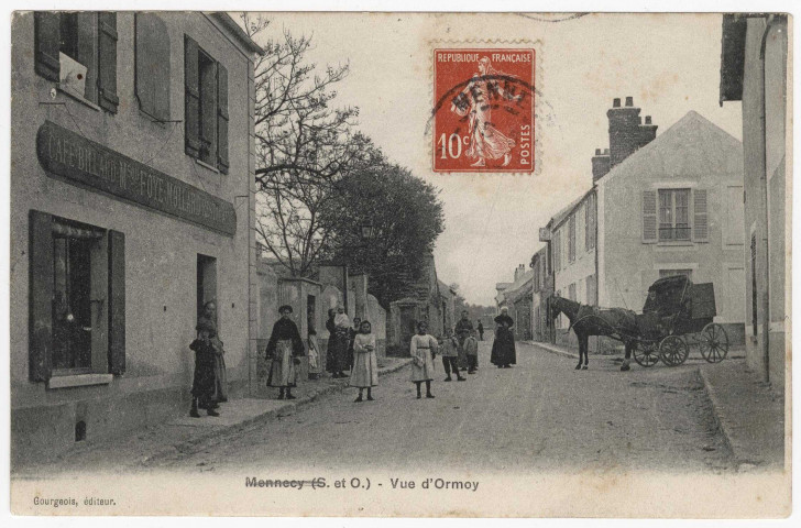 ORMOY. - Vue d'Ormoy [Editeur Gourgeois, 1907, timbre à 10 centimes]. 