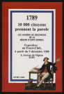 EVRY. - Exposition : 1789. 10 000 citoyens prennent la parole. Les cahiers de doléances de la région d'Evry-Corbeil, Foyer-club, décembre 1988. 