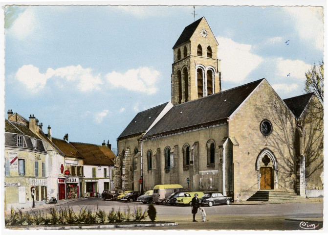 WISSOUS. - L'église. Place du Colonel Flatters [1909, timbre à 5 centimes]. 