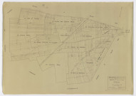 MONNERVILLE. - Section A dite de l'ouest, feuille 3, plan révisé pour 1934. Ech. 1/2.500. N et B. Dim. 0,75 x 1,05. 