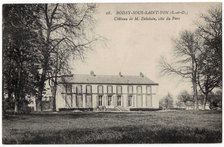 BOISSY-SOUS-SAINT-YON. - Château de M. Delalain, côté du parc, S. et O. artistique. 