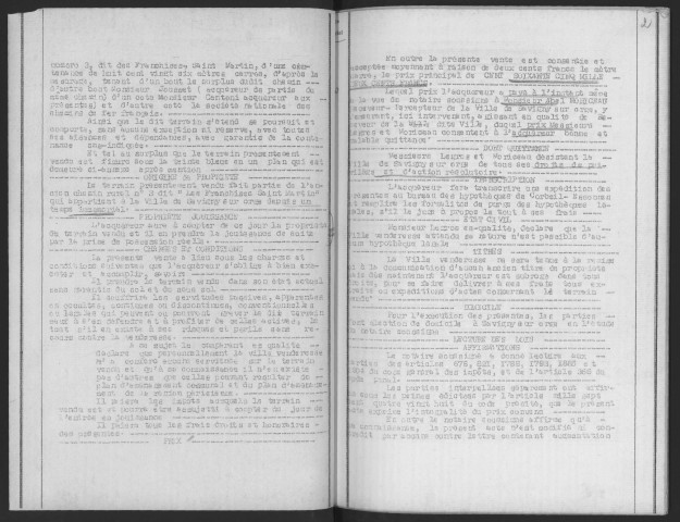 Volume 8830 : comportant les procès-verbaux de remembrement des communes d'Avrainville (sections A, B, C, D) et de Cheptainville (sections A, B, C), indiquant l'Etat civil des propriétaires, les numéros de parcelles cadastrales, leur surface et le nom des lieux-dits [97 f°].