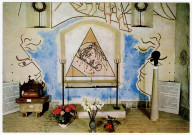 MILLY-LA-FORET. - Chapelle Saint-Blaise des Simples. Le Christ aux épines, fresque [Editeur Ballerini, Milly-la-Forêt, 1969, couleur]. 