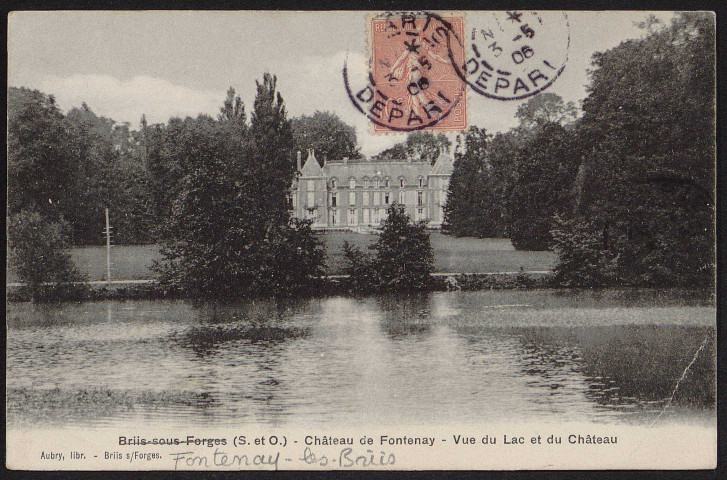 Fontenay-les-Briis.- Vue du lac et du château. 