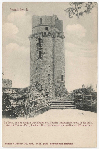 MONTLHERY. - La tour, ancien donjon du château fort. Edition Trianon. 