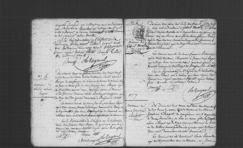 BRUYERES-LE-CHATEL. Naissances, mariages, décès : registre d'état civil (1829-1838). 