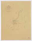 BOIS-HERPIN. - Plan d'assemblage, ech. 1/10000, coul., aquarelle, papier, 67x51 (1832). 