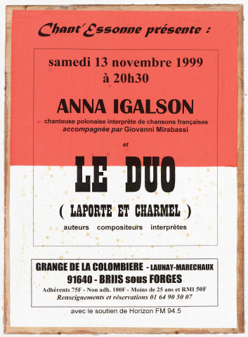 Anne Igalson  et le duo (Laporte et Charmel).