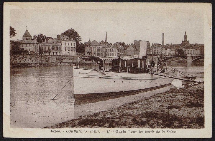Corbeil-Essonnes.- "L'Oasis" sur les bords de la Seine [1920-1930]. 