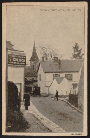 SAINT-CHERON.- Plaque municipale Michelin (14 juin 1918).