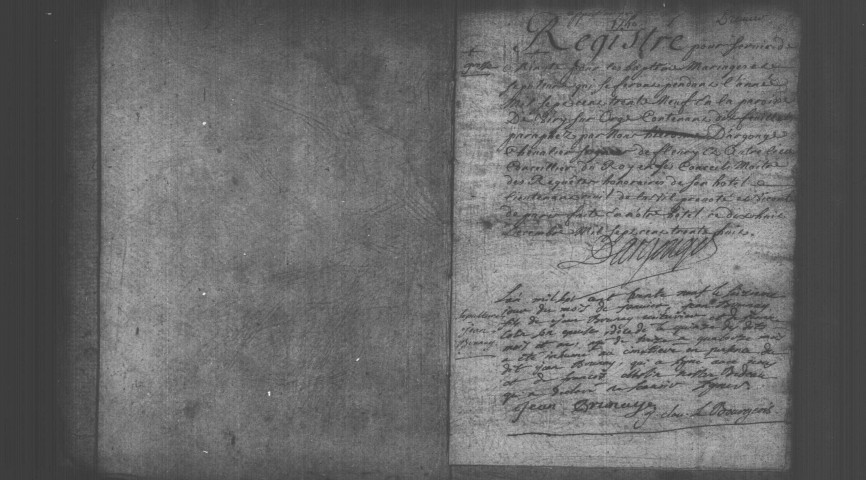 VIRY-CHATILLON. Paroisse Saint-Denis : Baptêmes, mariages, sépultures : registre paroissial (1692-1713, 1737-1739). [Lacunes : B.M.S. (1710)]. 