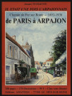 ARPAJON.- Affiche pour la vente d'un ouvrage de Jacques Peyrafitte : Il était une fois l'Arpajonnais. Chemin de fer sur route, de Paris à Arpajon (1893-1936), [1990]. 