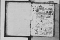 BREUX-JOUY. Paroisse Saint-Martin : Baptêmes, mariages, sépultures : registre paroissial (1696-1743). [Lacunes : B.M.S. (1701-1702, 1706-1710, 1712-1716)]. 