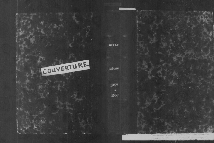 MILLY-LA-FORET. Décès : registre d'état civil (1842-1860). 