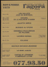 EVRY. - Théâtre, danse, musique, variétés, cinéma, arts plastiques : programme culturel, Centre culturel de l'Agora, novembre 1979. 