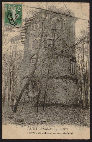 SAINT-CHERON.- Château de Baville, la tour Gabrielle, 1907..