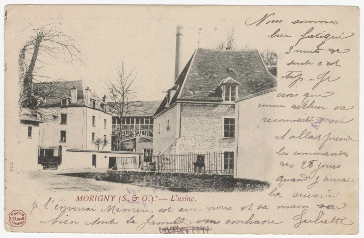 MORIGNY-CHAMPIGNY. - L'usine (Le moulin de Brunehaut) [Editeur L des G, 1903]. 