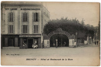 BRUNOY. - Hôtel et restaurant de la Gare, Oury, 1923, 5 mots, 10 c, ad. 