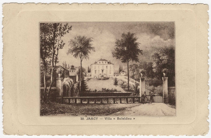 VARENNES-JARCY. - Villa Boïeldieu (d'après gravure) [Editeur Mulard]. 